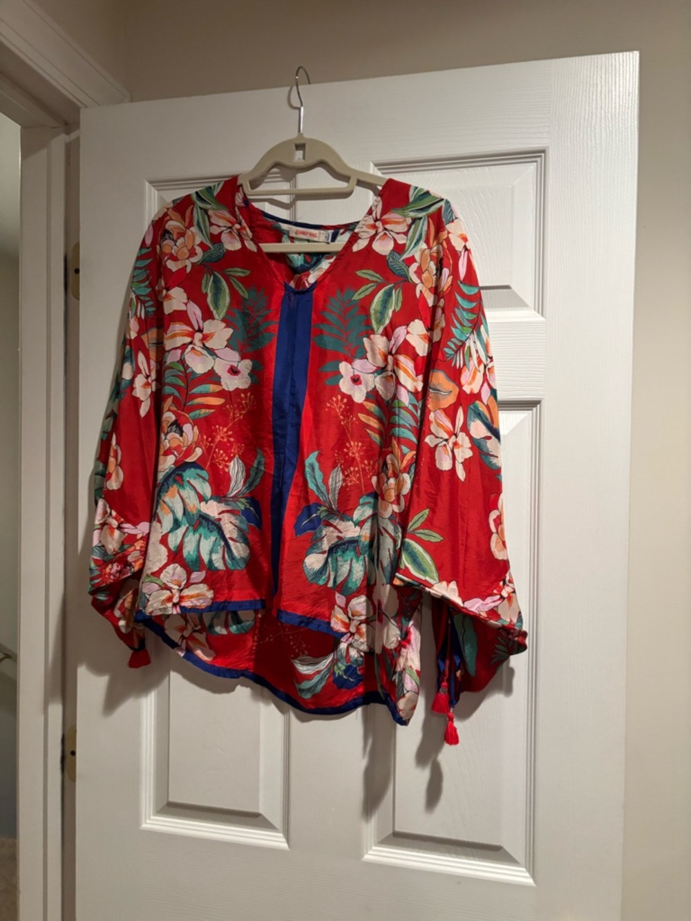 Johnny Was Red Floral Top - Picture 2 of 12